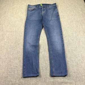 Diesel Jeans Mens 28x30 (Fits 30x27) Blue Denim D-Luster Slim Stretch Button Fly